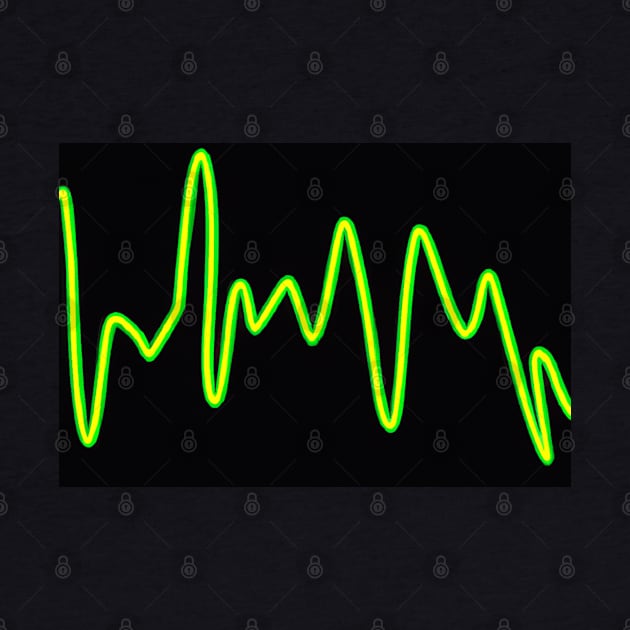 Neon Green ZigZag Line Pattern by Boztik-Designs